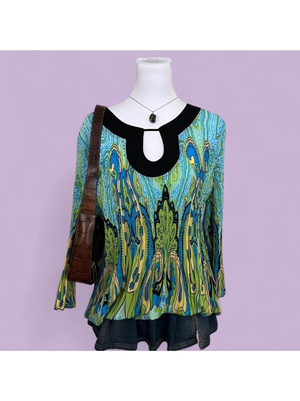 y2k boho artsy beach resort accordion top